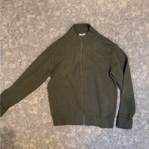 Crewcuts Green Zip-Up Cardigan